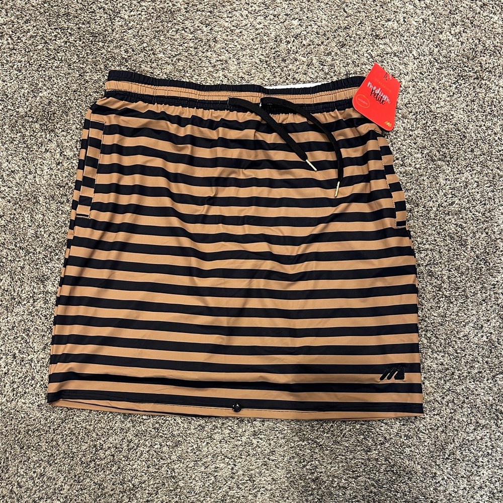 MOD Striped Brown and Black Skirt